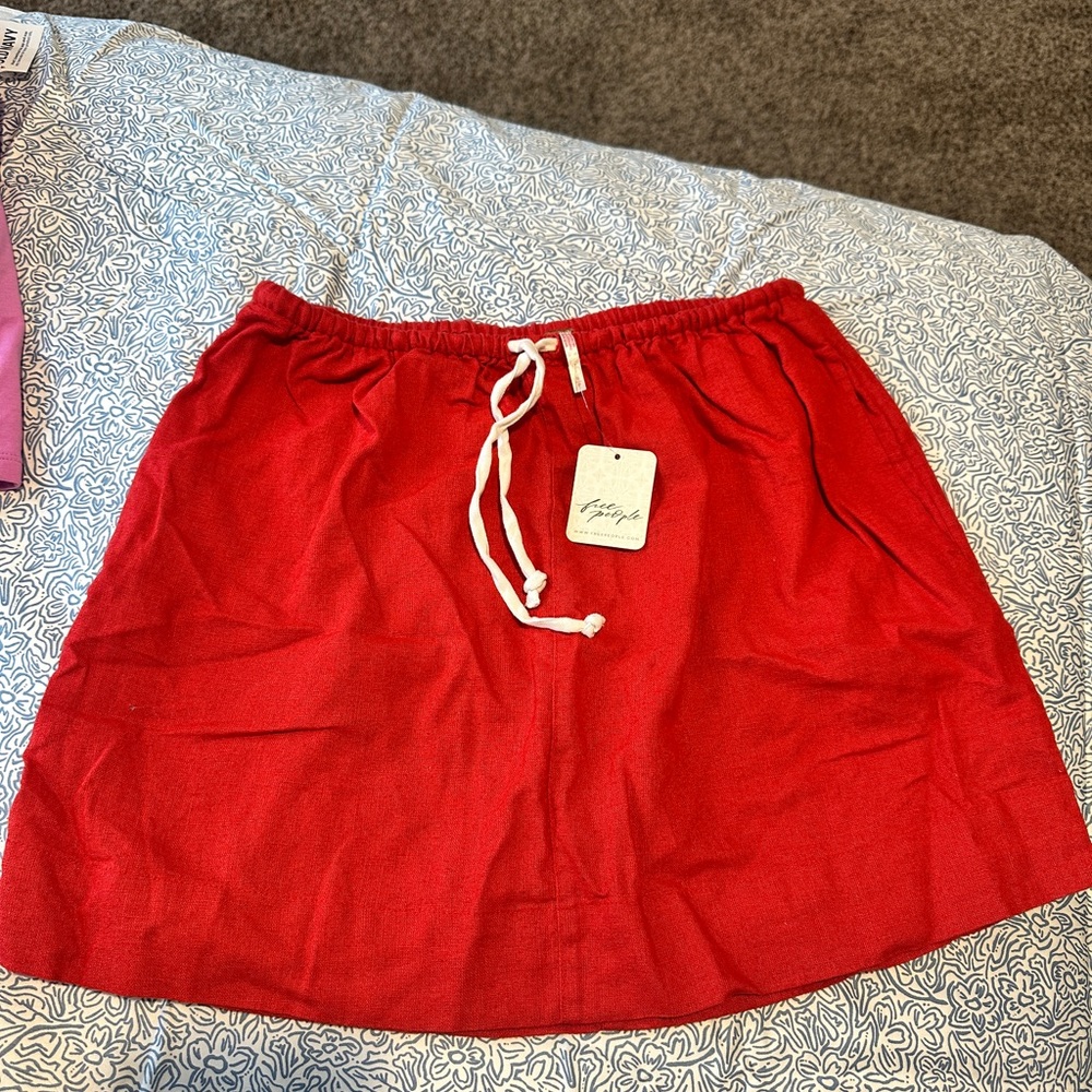 Free People Scarlet Drawstring Skirt